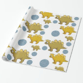 Papierkorb Dinosaurier Geschenkpapier (Ungerollt)