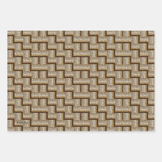 Papierkörbe für Korbgeflechte Geschenkpapier Set (Vorderseite 3)