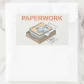 Papierkram-ADHS-Untergangs-Organizer Rechteckiger Aufkleber (Tasche)