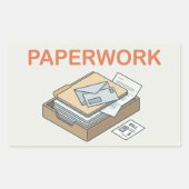 Papierkram-ADHS-Untergangs-Organizer Rechteckiger Aufkleber (Vorderseite)