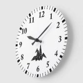 Papierkran Große Wanduhr (Winkel)