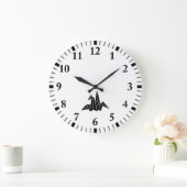 Papierkran Große Wanduhr (Zuhause)