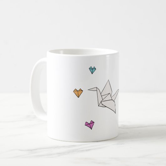 Papierkran Kaffeetasse (Vorderseite Links)