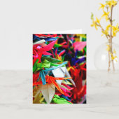 Papierkran Karte (Gelbe Blume)