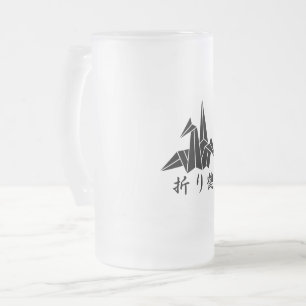 Papierkran Mattglas Bierglas