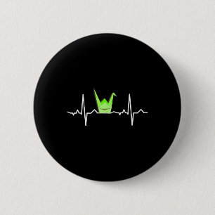 Papierkran Origami , Pulsband-Heartbeat-Shirt Button