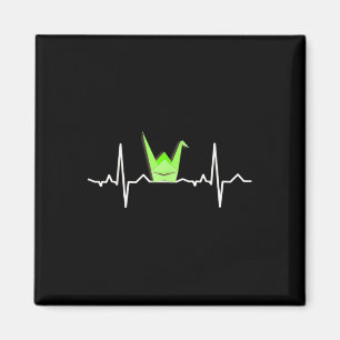 Papierkran Origami , Pulsband-Heartbeat-Shirt Magnet