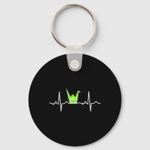 Papierkran Origami , Pulsband-Heartbeat-Shirt Schlüsselanhänger