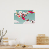 Papierkran-Plakatdruck Poster (Küche)