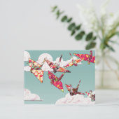 Papierkran Postkarte (Stehend Vorderseite)