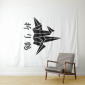 Papierkran Wandteppich (Beispiel (Horizontal))