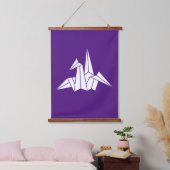 Papierkran Wandteppich Mit Holzrahmen (Schlafzimmer)