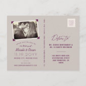 Papierkran Zen Fairy Lights Foto Save the Date Ankündigungspostkarte (Rückseite)