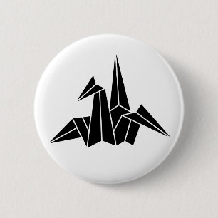 Papierkranich Button