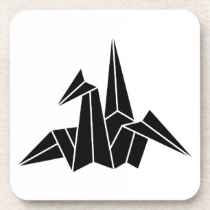 Papierkranich Getränkeuntersetzer