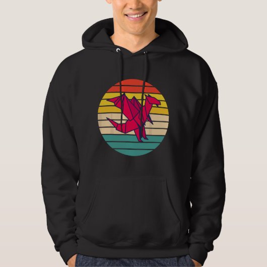 Papierkunst-Drache Origami Hoodie (Vorderseite)