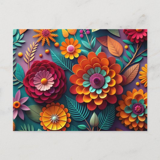 Papierkunst Postkarte (Vorderseite)