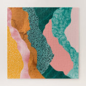 Papierlandschaft, gerippt, gerissene Kanten, Grünt Puzzle (Horizontal)