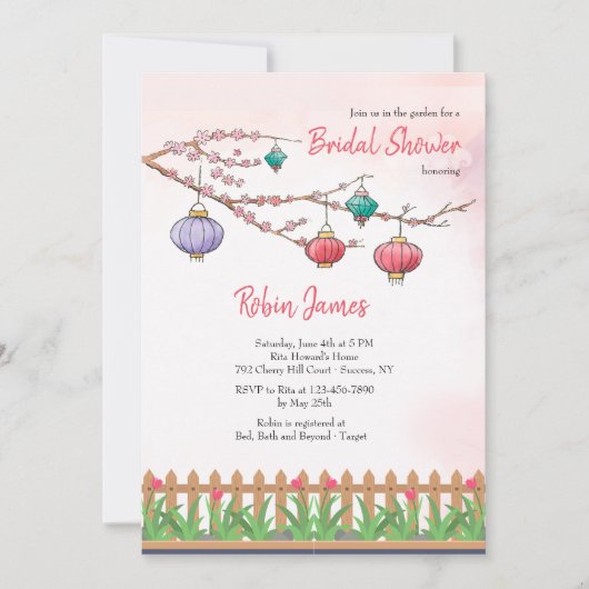 Papierlaternen-Einladung Einladung (Vorderseite)