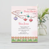 Papierlaternen-Einladung Einladung (Stehend Vorderseite)