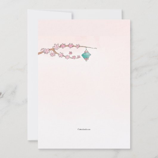 Papierlaternen-Einladung Einladung (Rückseite)