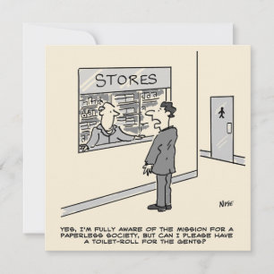 Papierlose Gesellschaft Cartoon Karte