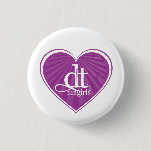 Papierlösekorotron Fangirls (Herz-lila Knopf) Button
