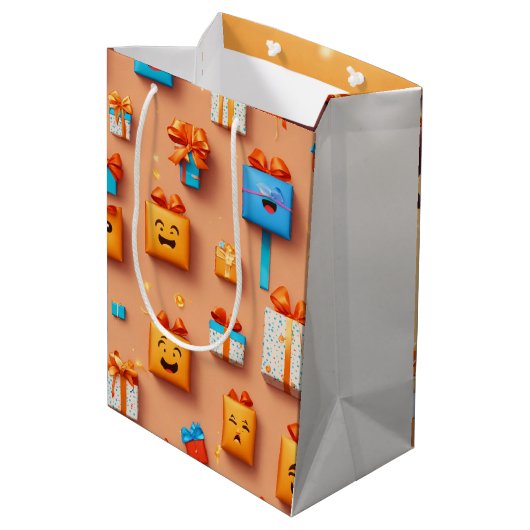 Papiermittelbeutel Mittlere Geschenktüte (Rückseite Schrägansicht)