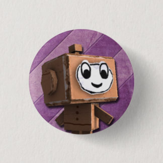 Papiermonster-Rock-and-Rollknopf Button