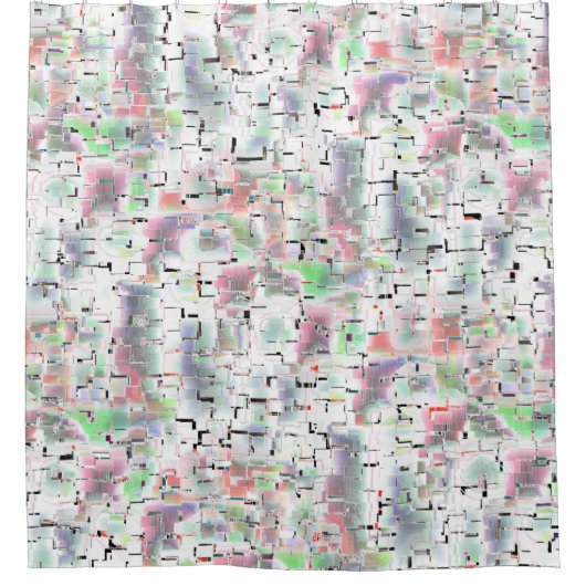 Papiermosaik in undurchsichtigen Farben und mit kl Duschvorhang (Vorderseite)