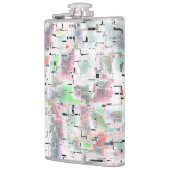 Papiermosaik in undurchsichtigen Farben und mit kl Flachmann (Links)