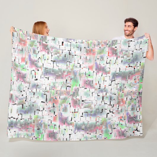 Papiermosaik in undurchsichtigen Farben und mit kl Fleecedecke (Beispiel)