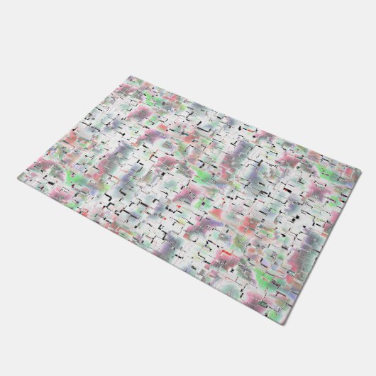 Papiermosaik in undurchsichtigen Farben und mit kl Fußmatte (Schrägansicht)