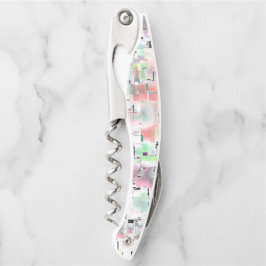 Papiermosaik in undurchsichtigen Farben und mit kl Kellnermesser