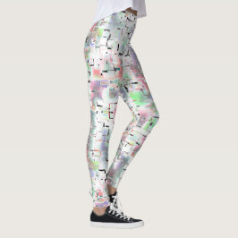 Papiermosaik in undurchsichtigen Farben und mit kl Leggings