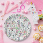 Papiermosaik in undurchsichtigen Farben und mit kl Pappteller (Party)