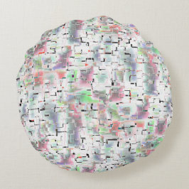 Papiermosaik in undurchsichtigen Farben und mit kl Rundes Kissen