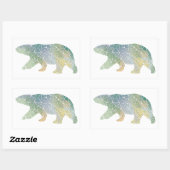 Papiermosaikbärenaufkleber Rechteckiger Aufkleber (Blatt)