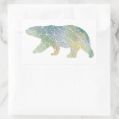 Papiermosaikbärenaufkleber Rechteckiger Aufkleber (Tasche)