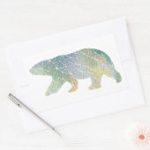 Papiermosaikbärenaufkleber Rechteckiger Aufkleber (Umschlag)