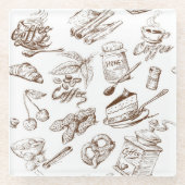 Papiermuster Glasuntersetzer (Vorderseite)