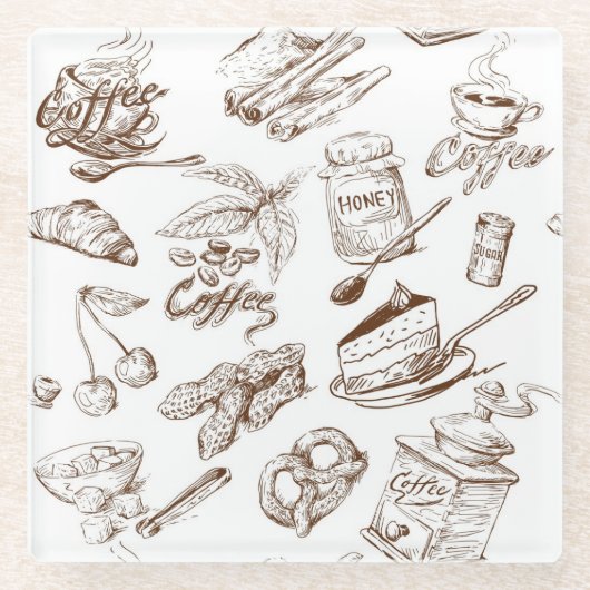 Papiermuster Glasuntersetzer (Vorderseite)