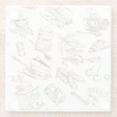 Papiermuster Glasuntersetzer (Rückseite)