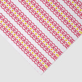 Papiermuster mit rotem und gelbem Muster Seidenpapier (Ausschnitt)