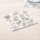 Papiermuster Rechteckiger Pappuntersetzer (angewinkelt)