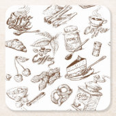 Papiermuster Rechteckiger Pappuntersetzer (Vorderseite)