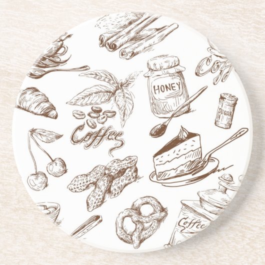 Papiermuster Sandstein Untersetzer (Vorne)