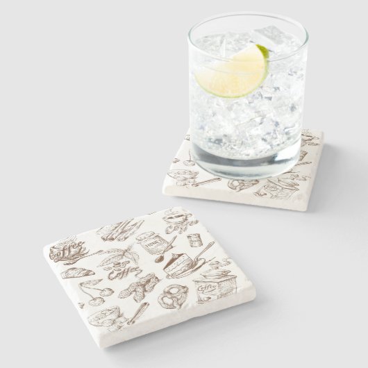 Papiermuster Steinuntersetzer (Seitenansicht)