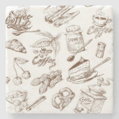 Papiermuster Steinuntersetzer (Vorderseite)