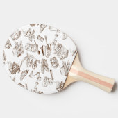 Papiermuster Tischtennis Schläger (Seitenansicht)